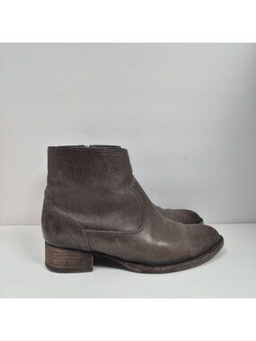 Frye Women’s Gray Brooke Short Inside Zip Boots 3476697 US Size 8.5B